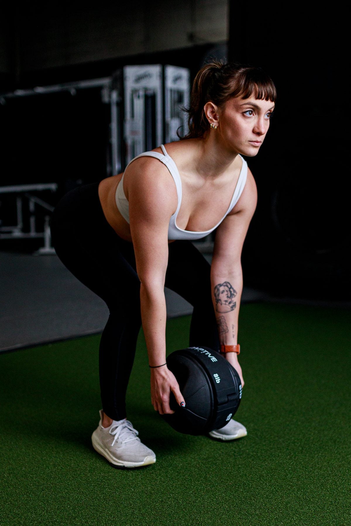 Full Body — Deadlift with adjustable medicine ball